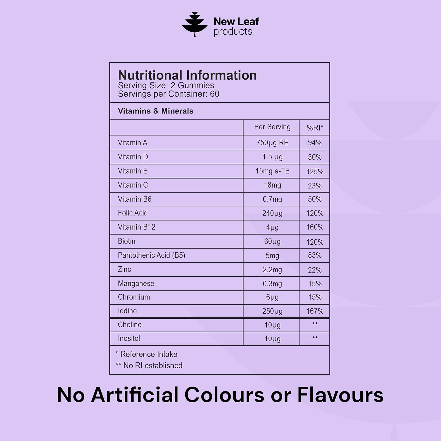 Nutritional information